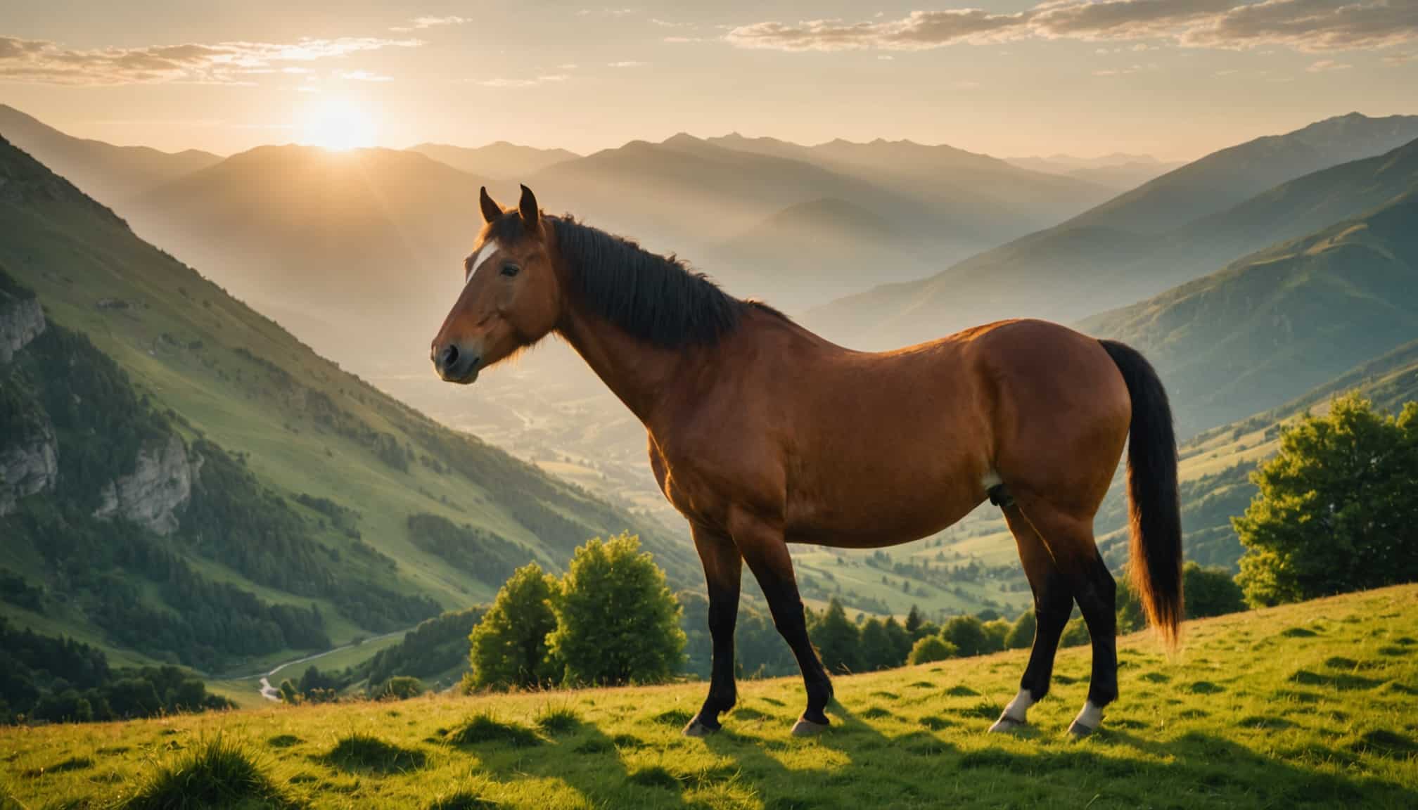 Chevaux majestueux à l'écran en 2024