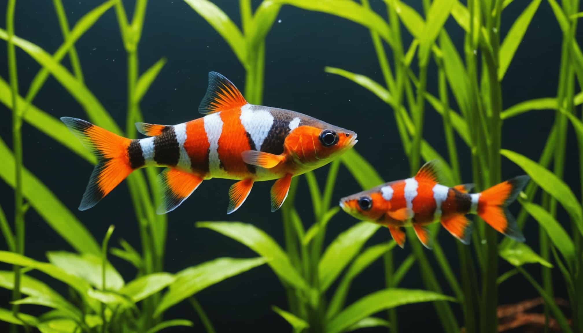 Rasbora mâle et femelle aux couleurs éclatantes